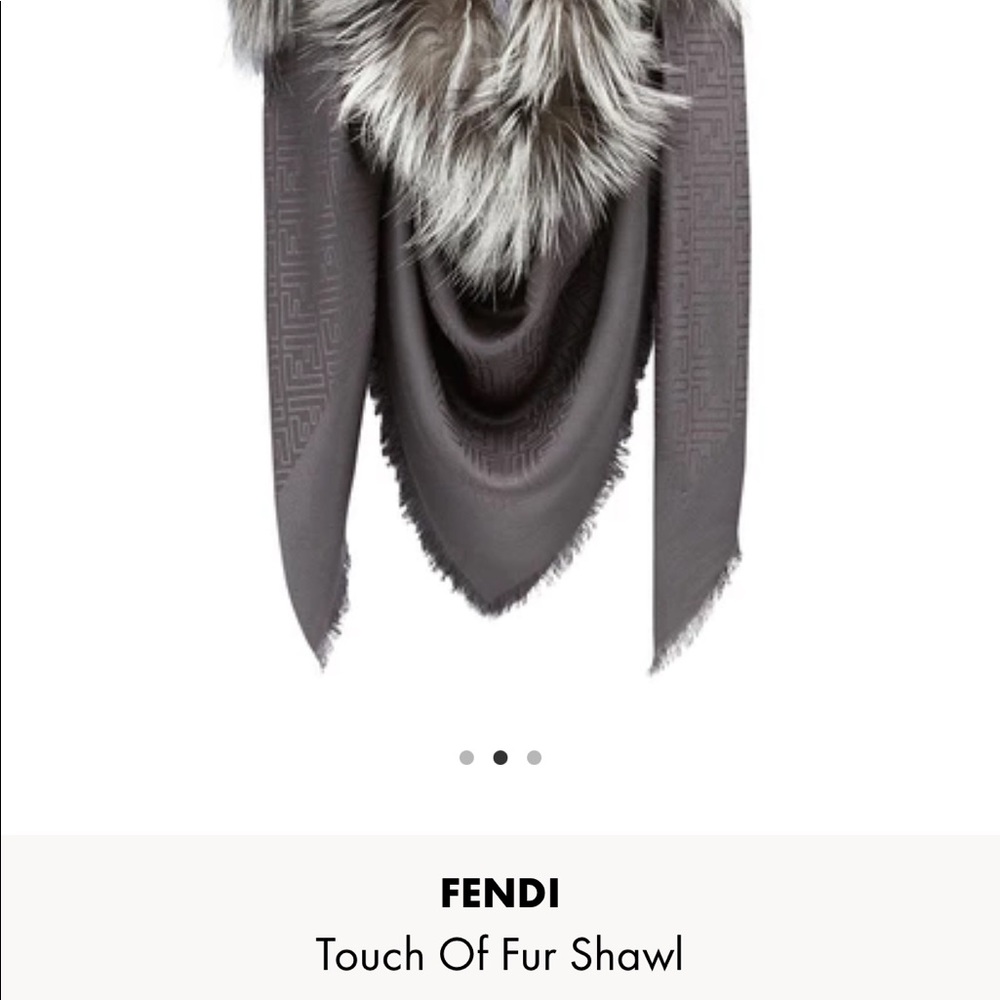 Fendi touch of fur scarf shawl